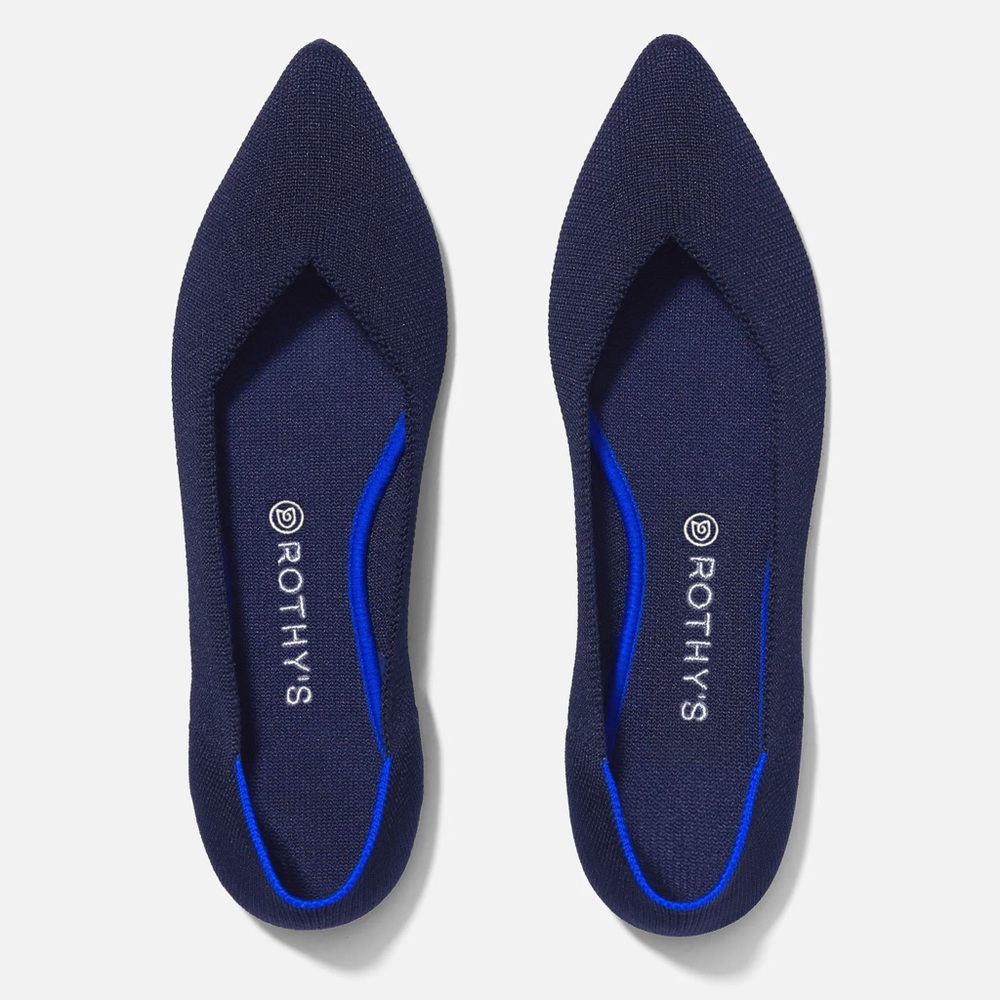 Navy Rothy’s The Point flats